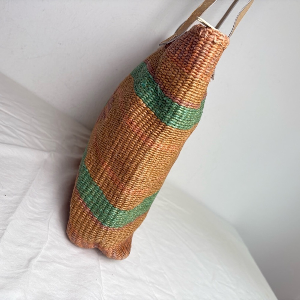 Aztec Boho Southwestern Southern Western Woven Natural Fiber Tote Purse Bag - Picture 7 of 16